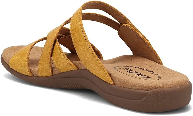 Taos Double U Premium Leather Women's Sandal - Stylish Adjustable Strap Design with Arch Support, Cooling Gel Padding for All-Day Enjoyment and Walking Comfort