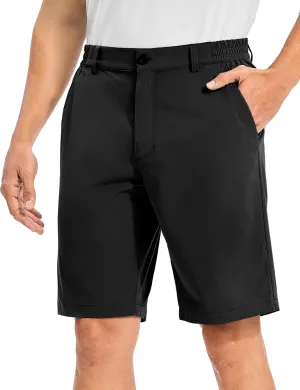 TBMPOY Men's Golf Shorts 10" Quick Dry Lightweight Stretch Dress for Flat Front Work Casual Hiking Shorts with 4 Pockets