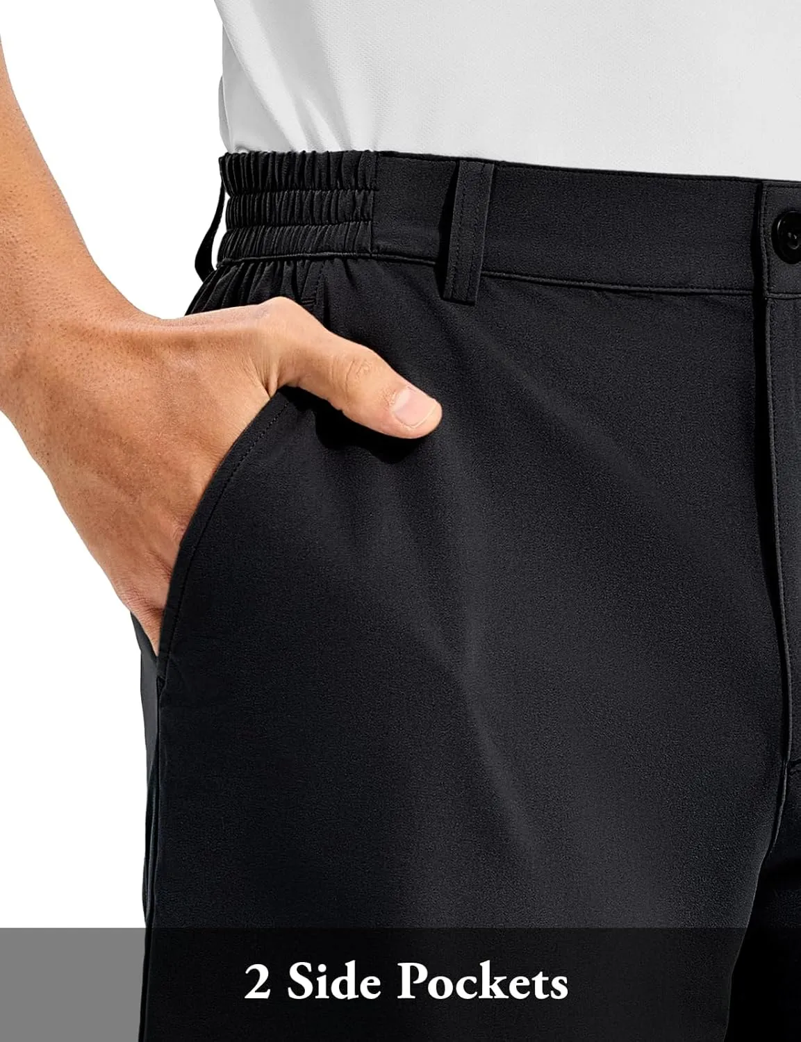 TBMPOY Men's Golf Shorts 10" Quick Dry Lightweight Stretch Dress for Flat Front Work Casual Hiking Shorts with 4 Pockets