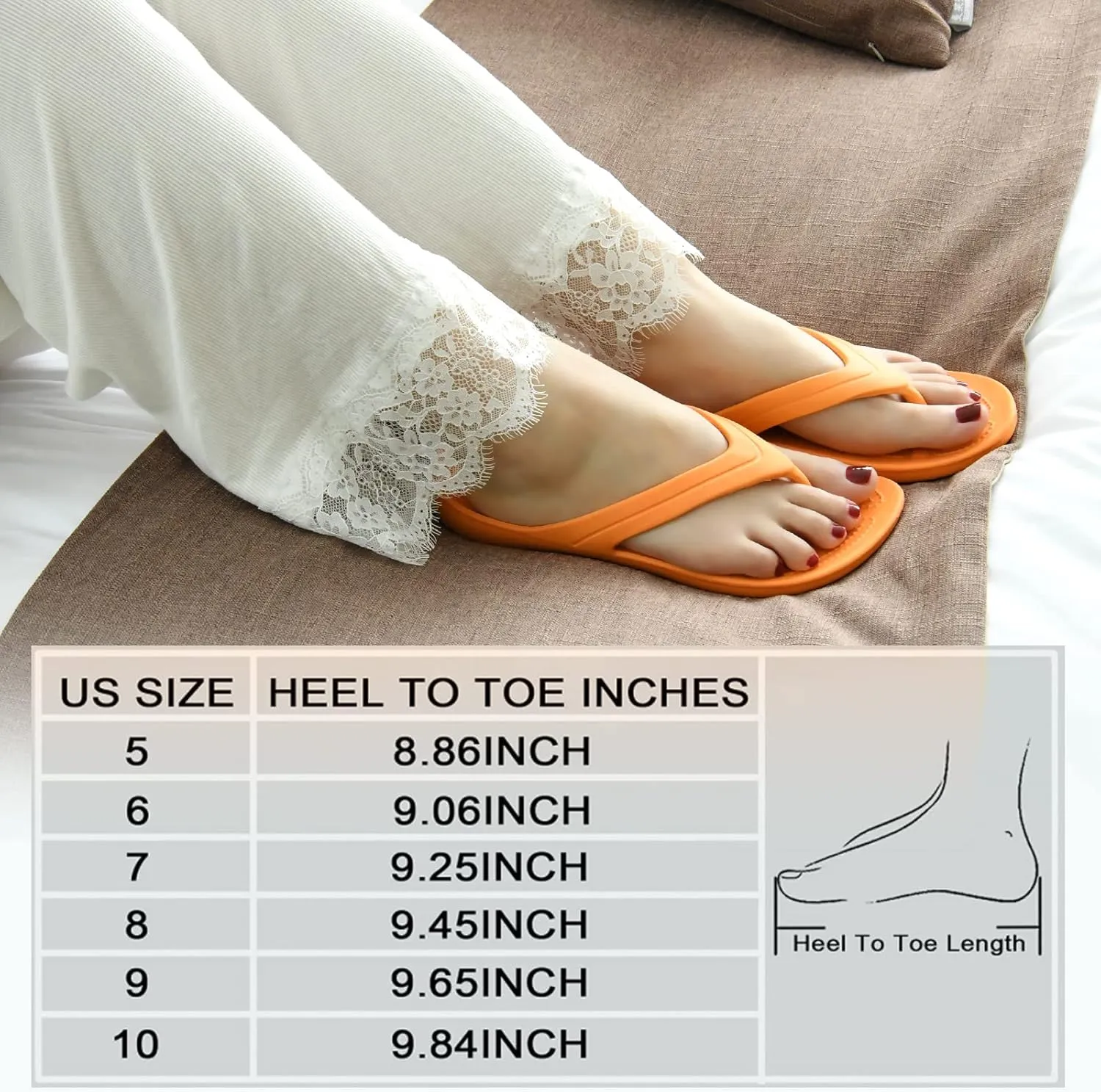 Temi Women's Flip Flops,Soft Lightweight Sandals for Women Anti Slip Casual Slippers Shower Beach Pool Bathroom Flat Slides Shoes