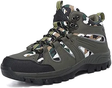 Thermal Products Mountaineering Shoes Outdoor high Shoes Hiking Shoes Cross Country Running Shoes Men's Shoes to Protect Your feet (Color : Camouflage, Size : 11)