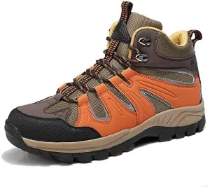 Thermal Products Mountaineering Shoes Outdoor high Shoes Hiking Shoes Cross Country Running Shoes Men's Shoes to Protect Your feet (Color : Orange, Size : 8.5)