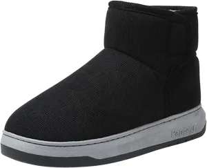Thick Bottom Cotton Slippers for Men Plus Velvet Warm Winter Boots Lightweight Walk Boots Cold Water Proof Work Boots