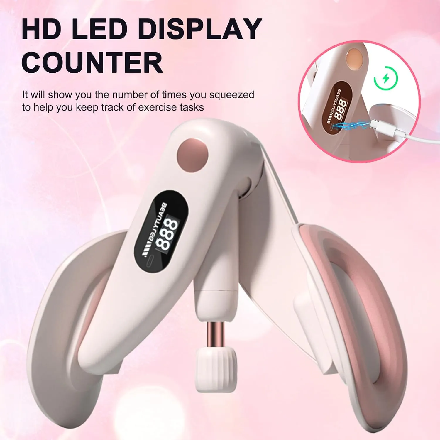 Thigh Master Thigh Exerciser for Women,Non-Slip Silicone Pads Enhanced Resistance Hip and Pelvis Trainer, Inner Thigh Exercise Equipment Kegel Exercise Products for Women Home Gym