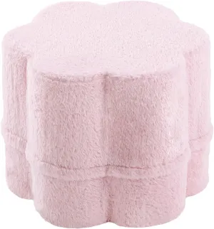 Tiita Floral Pouf Ottoman, Foot Stools Ottoman with Foam Chunk Filling, Puff Foot Rest for Couch, Living Room, Kids Room, Pink