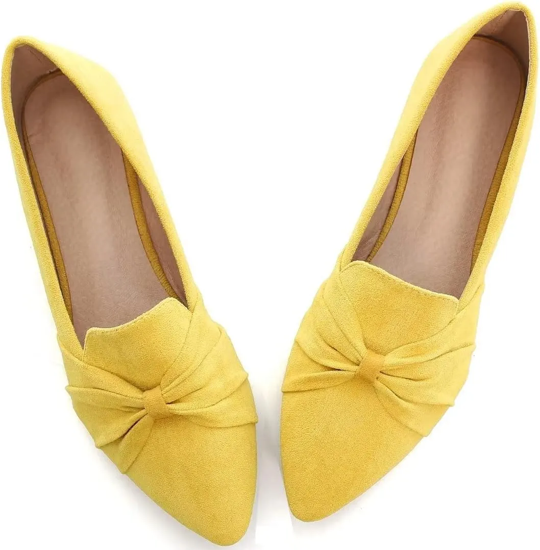 TN TANGNEST Women Fashion Pointed Toe Dress Shoes Comfortable Flat Ballet Shoes