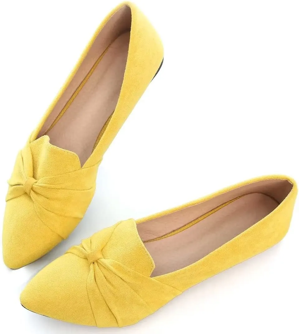 TN TANGNEST Women Fashion Pointed Toe Dress Shoes Comfortable Flat Ballet Shoes