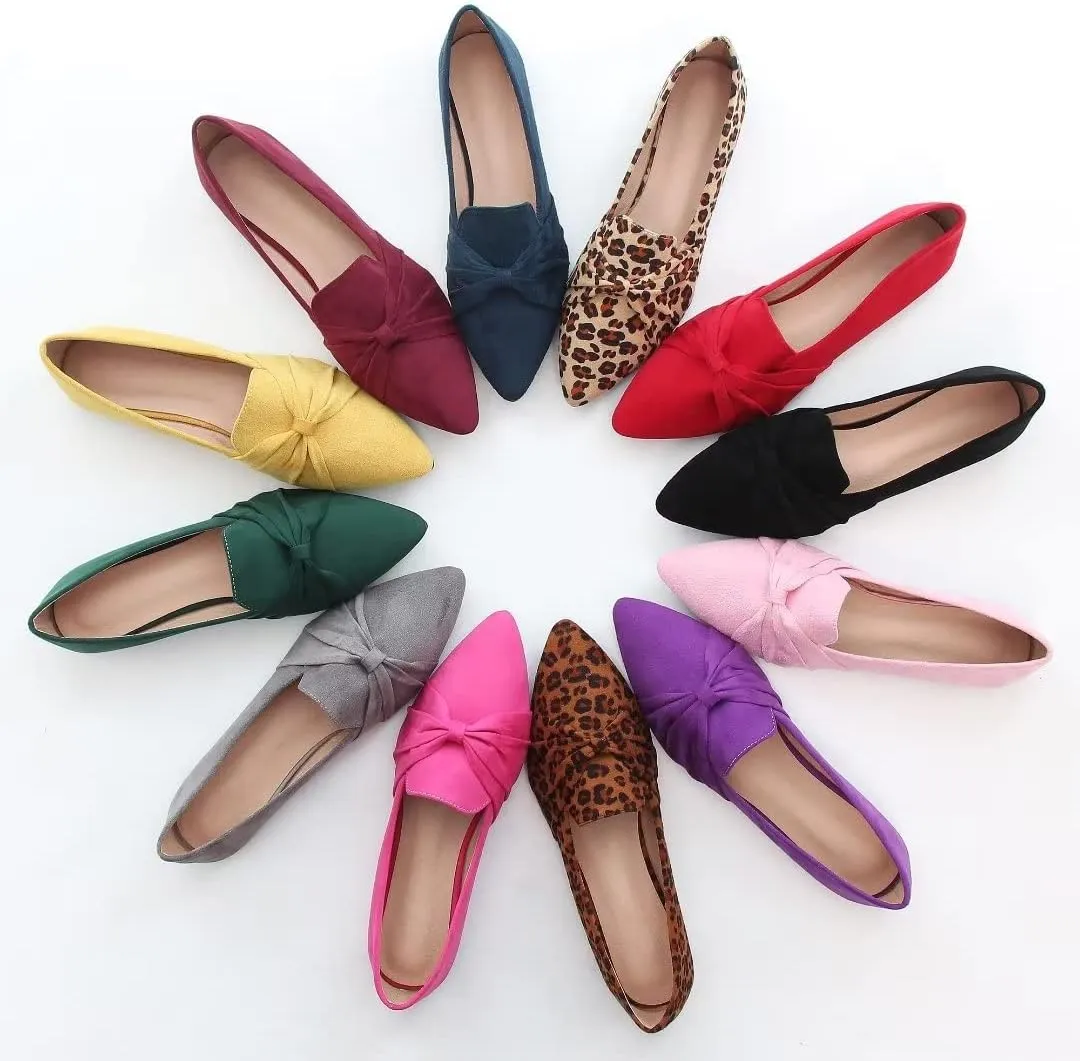 TN TANGNEST Women Fashion Pointed Toe Dress Shoes Comfortable Flat Ballet Shoes