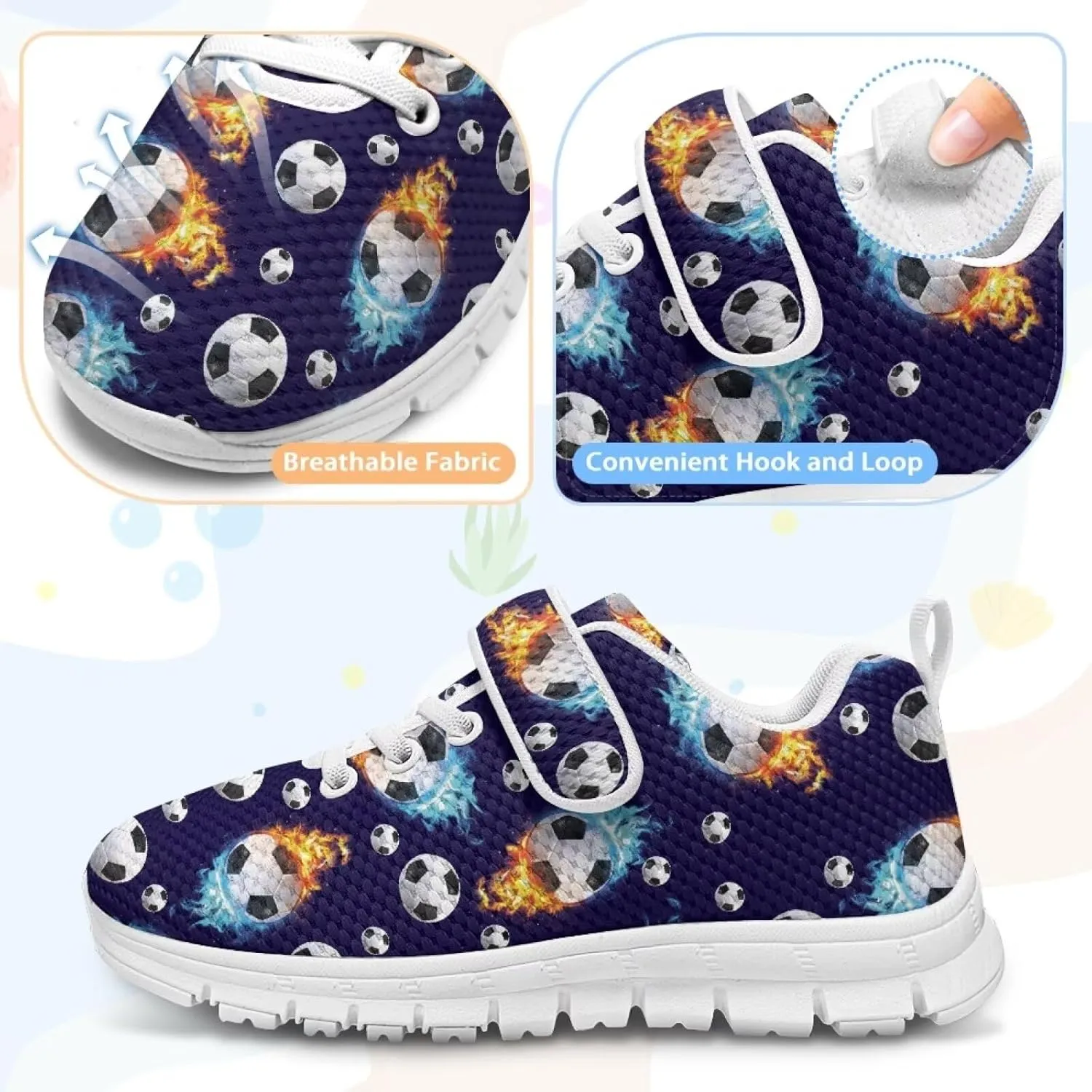 Toddler Boys Girls Sneakers Comfaortable Lace Up Outdoor Shoes Lightweight Soft Air Shoes for Parks US 11-15 White Sole