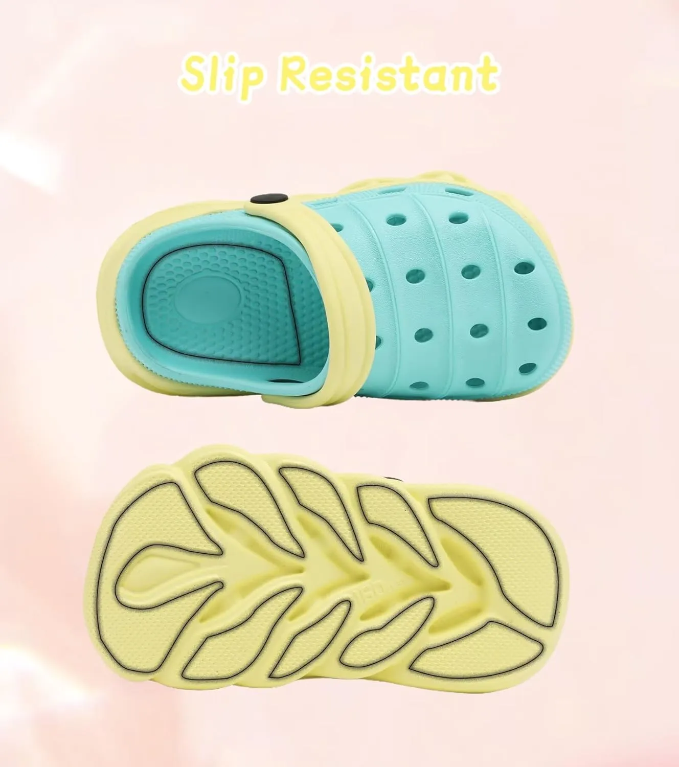 Toddler Kids Clogs Slip on Slide Sandals Slippers for Beach Pool Garden