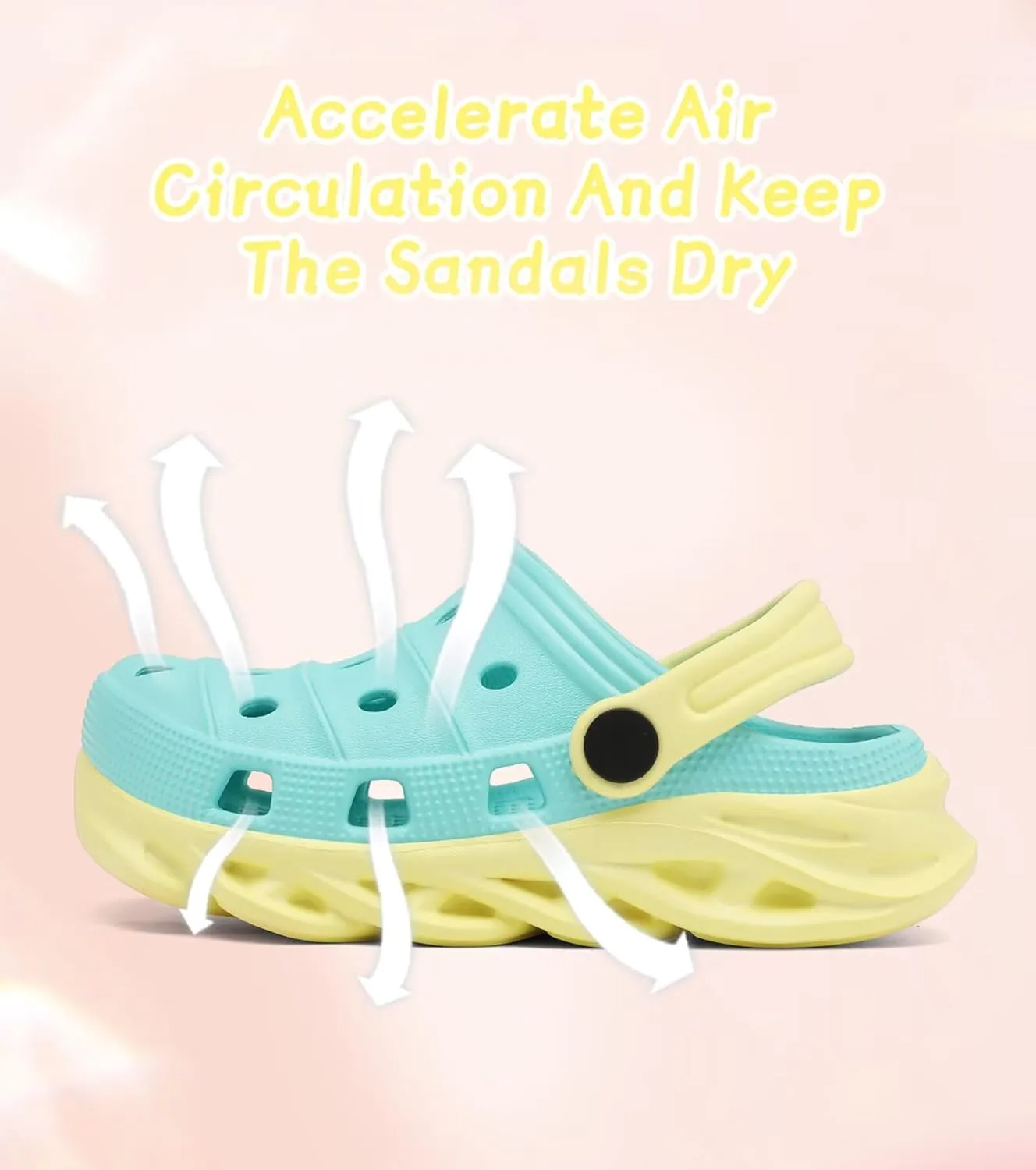 Toddler Kids Clogs Slip on Slide Sandals Slippers for Beach Pool Garden