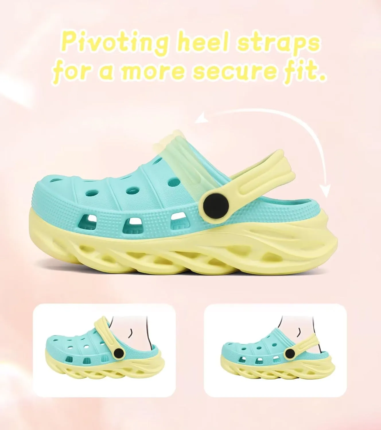 Toddler Kids Clogs Slip on Slide Sandals Slippers for Beach Pool Garden