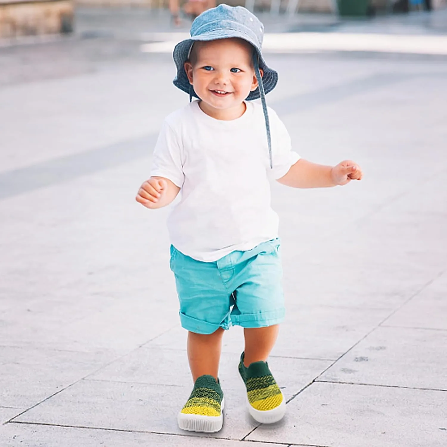 Toddler Summer First Walking Shoes Breathable Non-Slip Soft Sole Wide Toddler Shoes Tennis Sneakers Knitted Mesh Elastic Sock Shoes for Baby Boy Girl Outdoor Indoor Walker Shoes