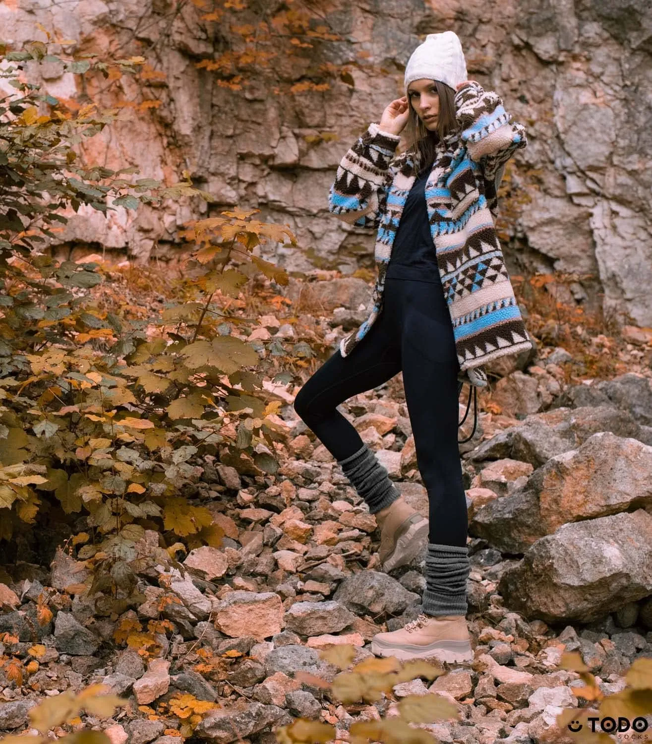 TODO Warm Wool Leg Warmers LONG Women and Girls - to/over Knee High, Soft, Flexible - keep Heat in Winter days.