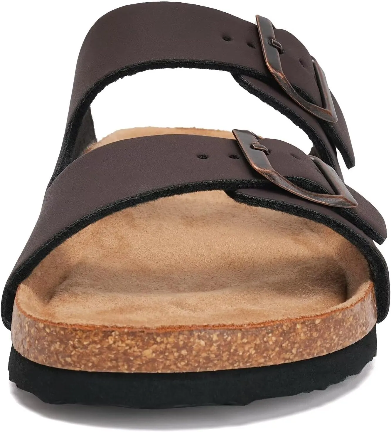 Torotto Womens Slides with Cork Footbed Open Toe Adjustable Webbing Flat Sandals for Walking | Beach | Indoor