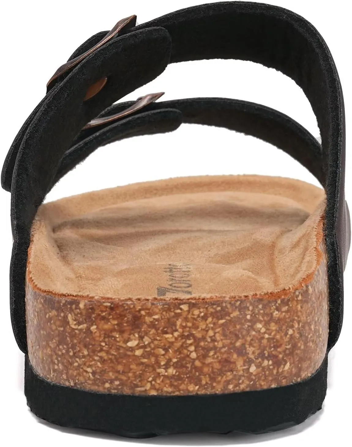 Torotto Womens Slides with Cork Footbed Open Toe Adjustable Webbing Flat Sandals for Walking | Beach | Indoor