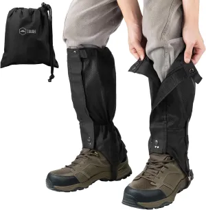 Tough Outdoors Leg Gaiters for Men and Women - Adjustable Gators for Hiking Boots - Water-Resistant Boot Gaiters for Hiking - Durable Snow Gaiters, Hiking Gaiters for Men