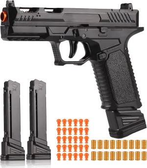 Toy Gun, Soft Bullet Pistol Toy, Toy Foam Blaster with 40 Soft Bullets, Shell Ejecting Toy Gun, Shooting Game Educational Toys for Boys & Girls Age 8  (Black)