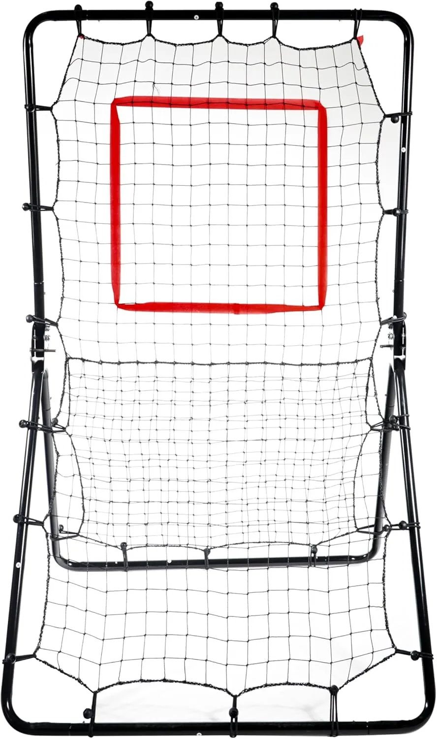 Trademark Innovations Baseball Pitchback Adjustable Rebounder Net Trainer,Black