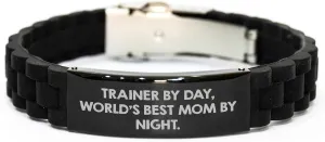 Trainer By Day, World's Best Mom By Night. Funny Trainer Glide lock Clasp Gift for Christmas
