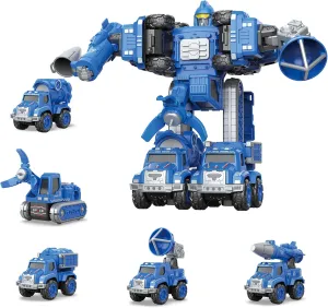 Transforming Robot Toy for Boys - 5 in 1 Metal Outer Space Deformation Educational STEM Toys for Toddlers - Christmas Birthday Gifts