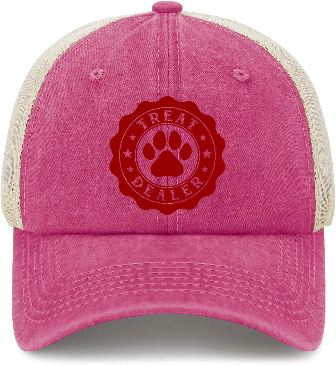 Treats Dealer Chow Mix Dog Trainer Sun hat Mens hat Pink Hats for Men Gifts for Men Golf Cap