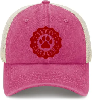 Treats Dealer Chow Mix Dog Trainer Sun hat Mens hat Pink Hats for Men Gifts for Men Golf Cap