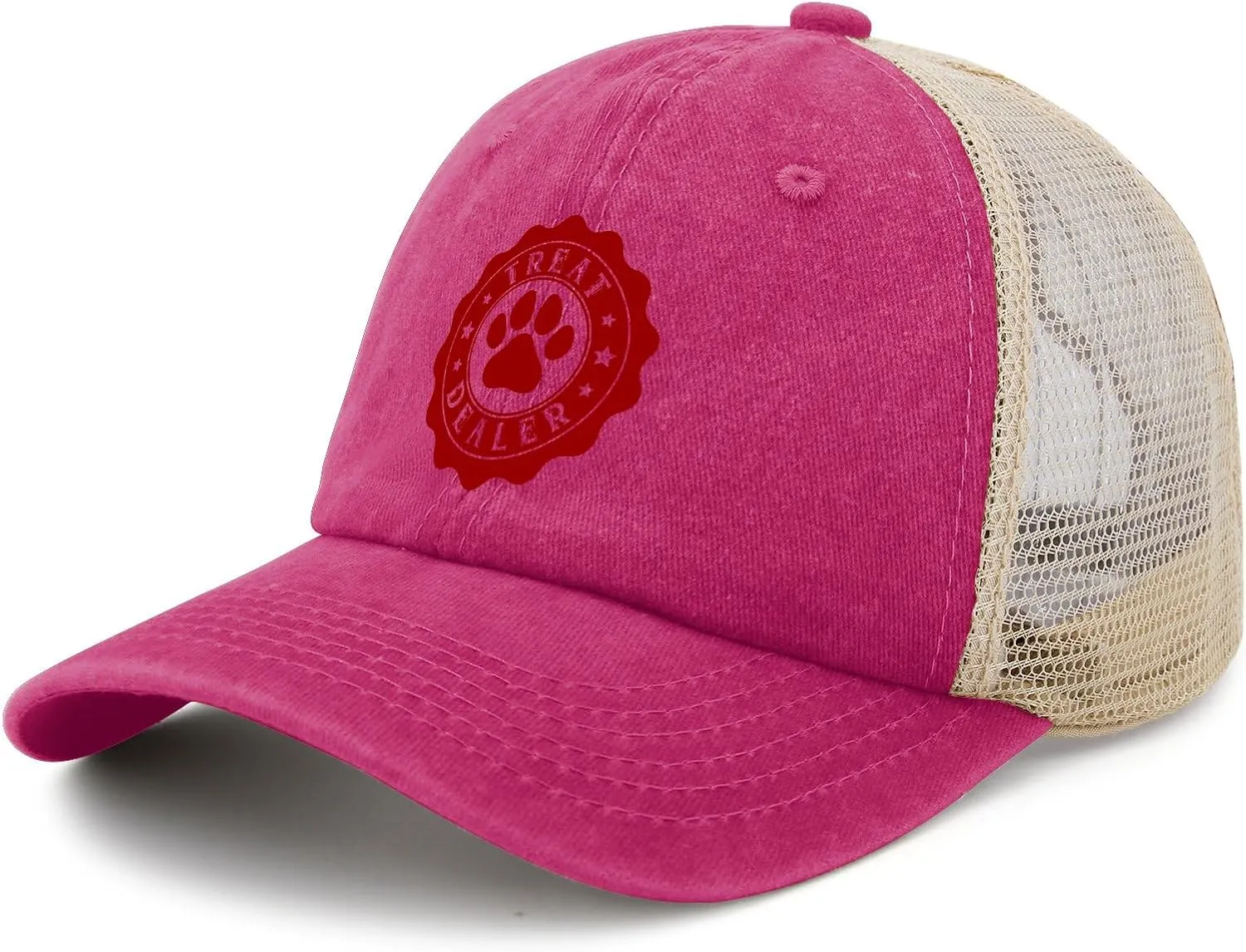 Treats Dealer Chow Mix Dog Trainer Sun hat Mens hat Pink Hats for Men Gifts for Men Golf Cap