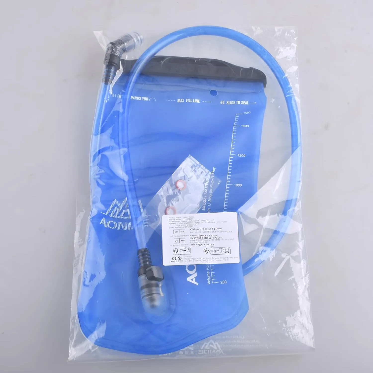 TRIWONDER Hydration Bladder Water Reservoir 1.5 Liter 2L 3L BPA Free Water Bladder for Running Cycling Hiking Camping Backpack