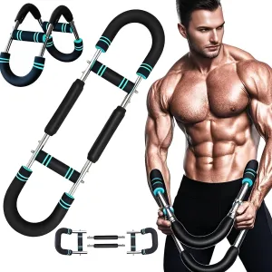 Twister Arm Trainer, 2025 Pro Adjustable Spring Workout Bar Triceps Chest Exercise Wrist & Forearm Strengthener for Men & Women Portable Upper Body Machines Detachable Fitness Anywhere Home Exerciser