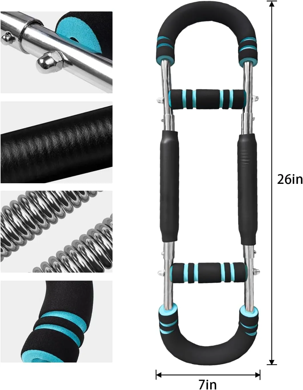 Twister Arm Trainer, 40-100lb Adjustable Chest Workout Equipment, Portable Power Twister Bar, 2025 New Adjustable Twister Arm Chest Exerciser，Detachable Design Fitness Anywhere