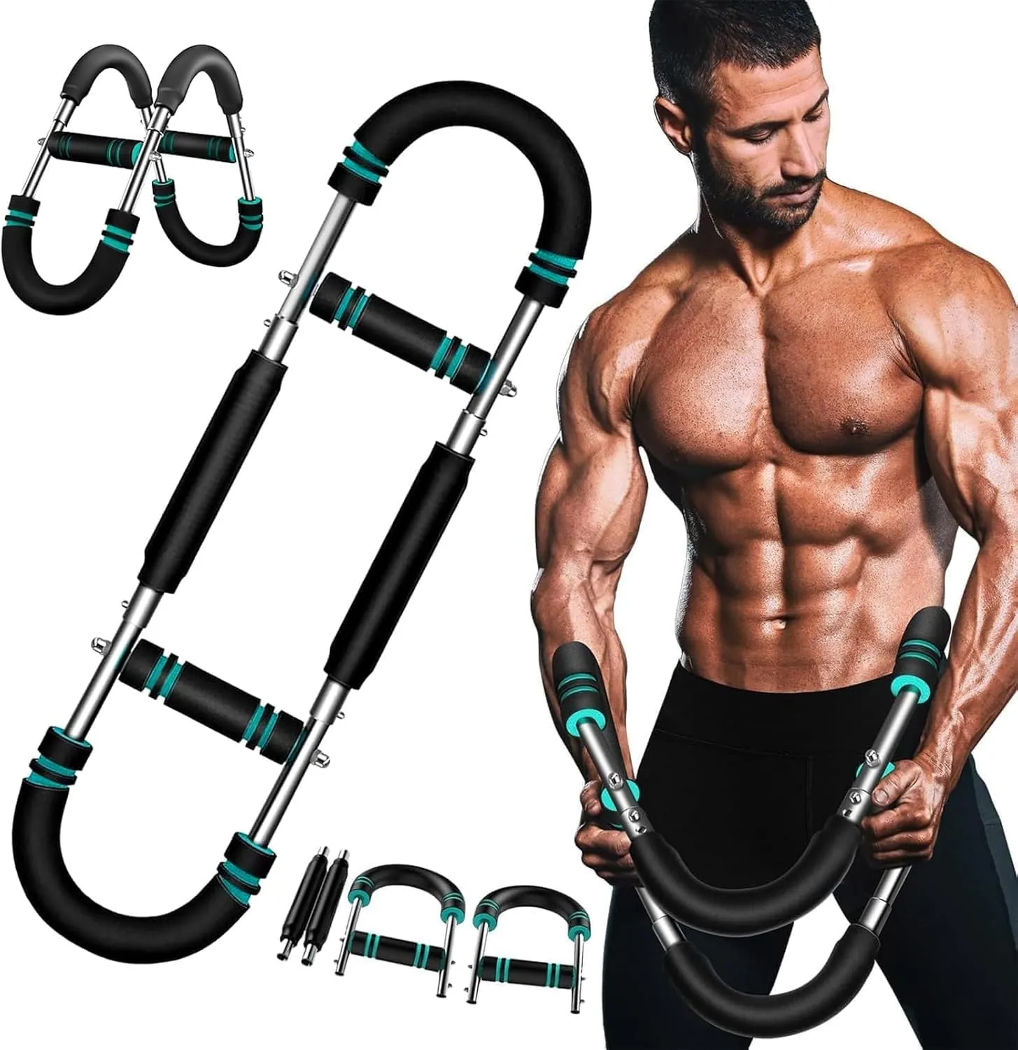 Twister Arm Trainer, Adjustable Resistance Twister Arm Exerciser Chest Exerciser for Men, Portable Chest Workout Equipment Arm Trainer, Forearm Triceps Chest Enhanced Exercise Strengthener