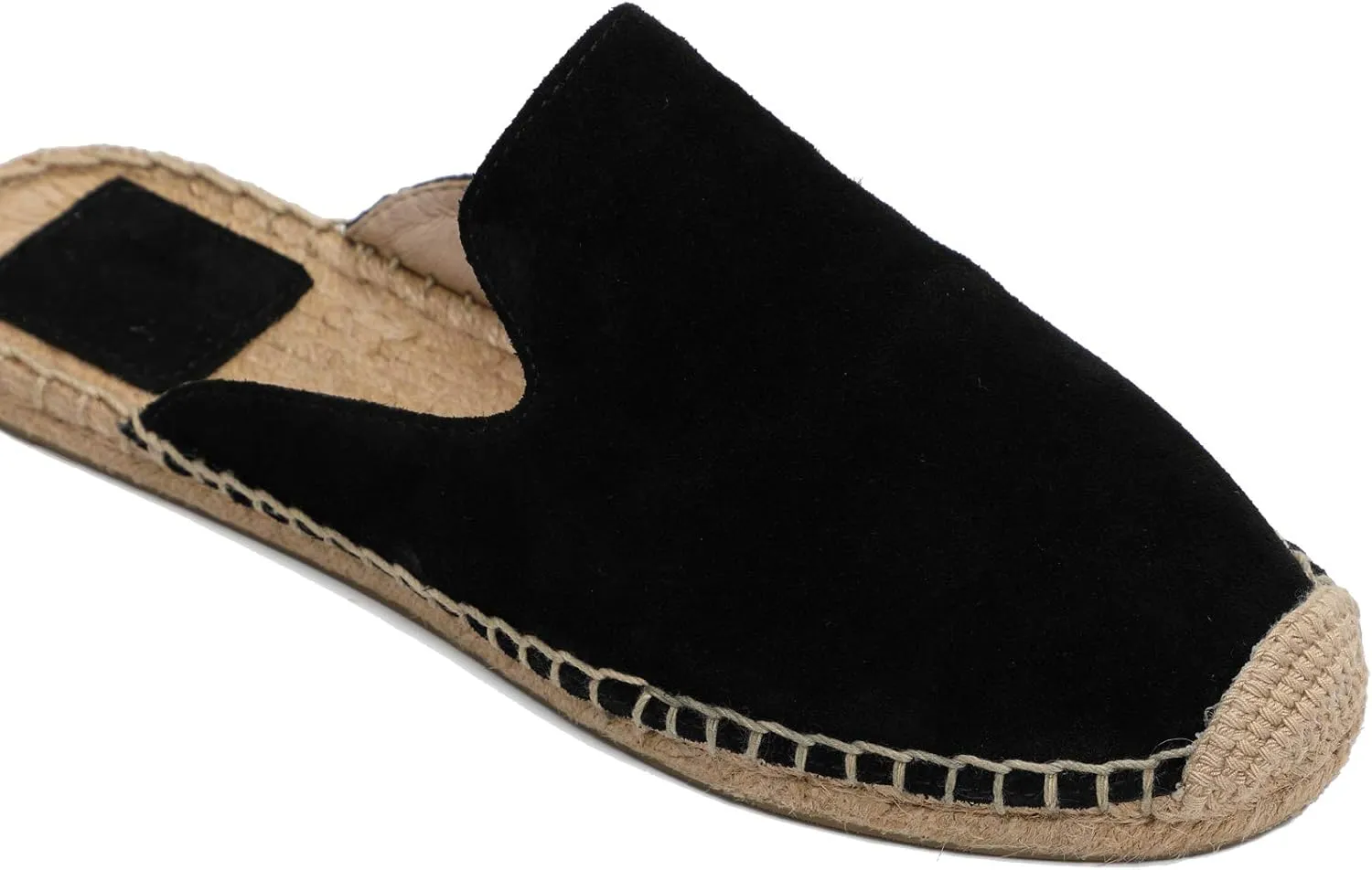 U-lite Women's Simple Mule Breathable Flat Espadrilles Shoes, Pure Color Mules