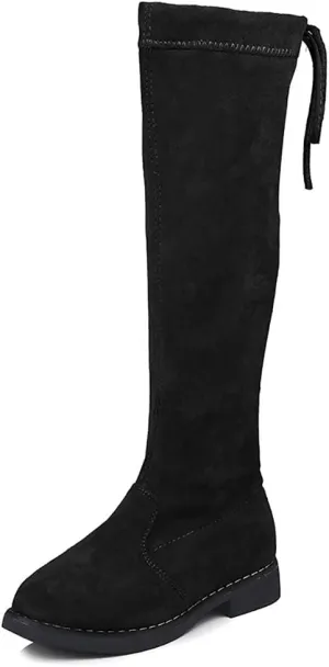 UBELLA Girl's Faux Suede Over The Knee Boots Fleece Lined Winter Snow Boots (Toddler/Little Kid)