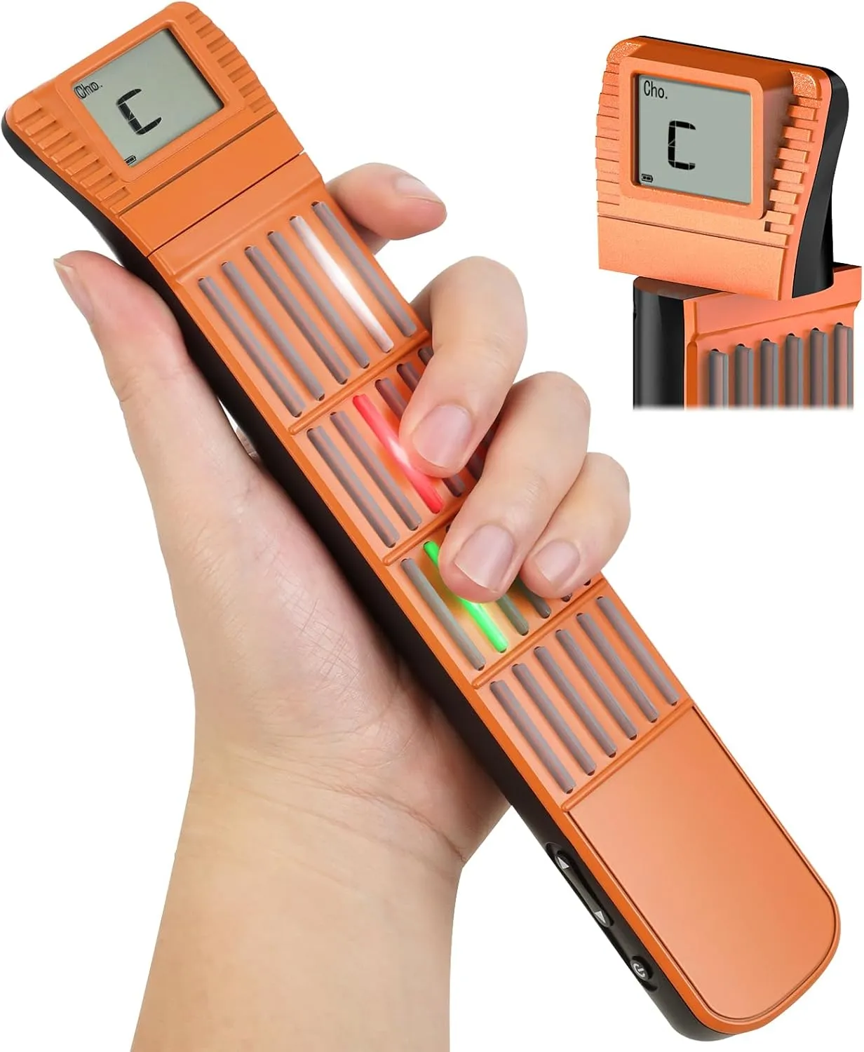 Ueteto Smart Pocket Guitar, Mini Chord Trainer with Rotatable Screen and Lighting Feedback, Three Modes for Guitar Beginners, Trainers and Travel, Silent Practice