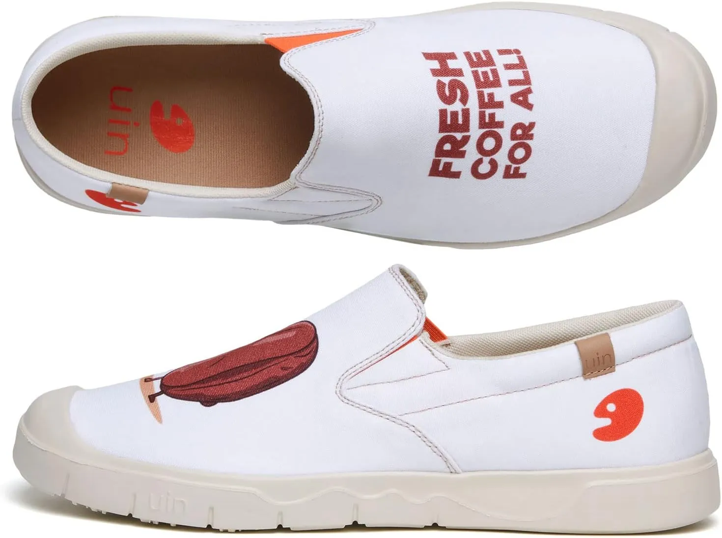 UIN Men's Fashion Sneakers Lightweight Walking Casual Slip Ons Comfortable Canvas Art Painted Travel Shoes Cadiz