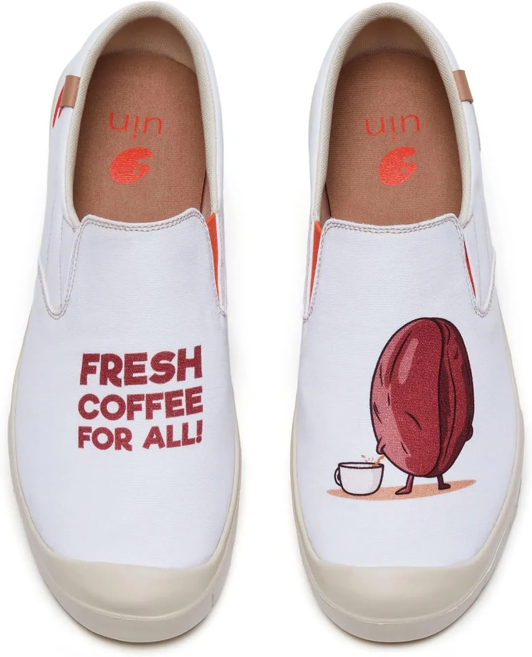 UIN Men's Fashion Sneakers Lightweight Walking Casual Slip Ons Comfortable Canvas Art Painted Travel Shoes Cadiz