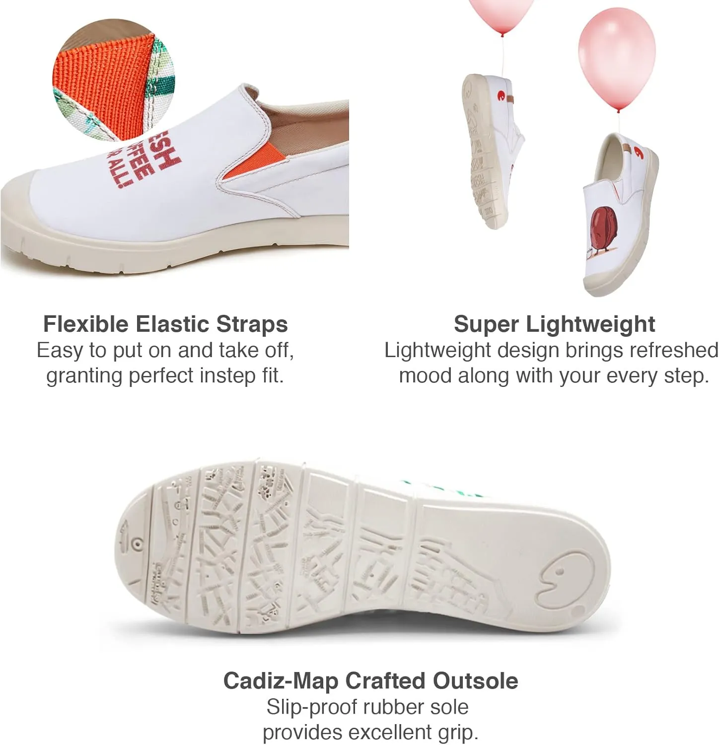 UIN Men's Fashion Sneakers Lightweight Walking Casual Slip Ons Comfortable Canvas Art Painted Travel Shoes Cadiz