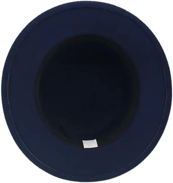 Unisex Fedora Hat Golden Acrylic Chain Small Brim Flat-Top Felt Cap Men Women Party Performance Boater Top Hat