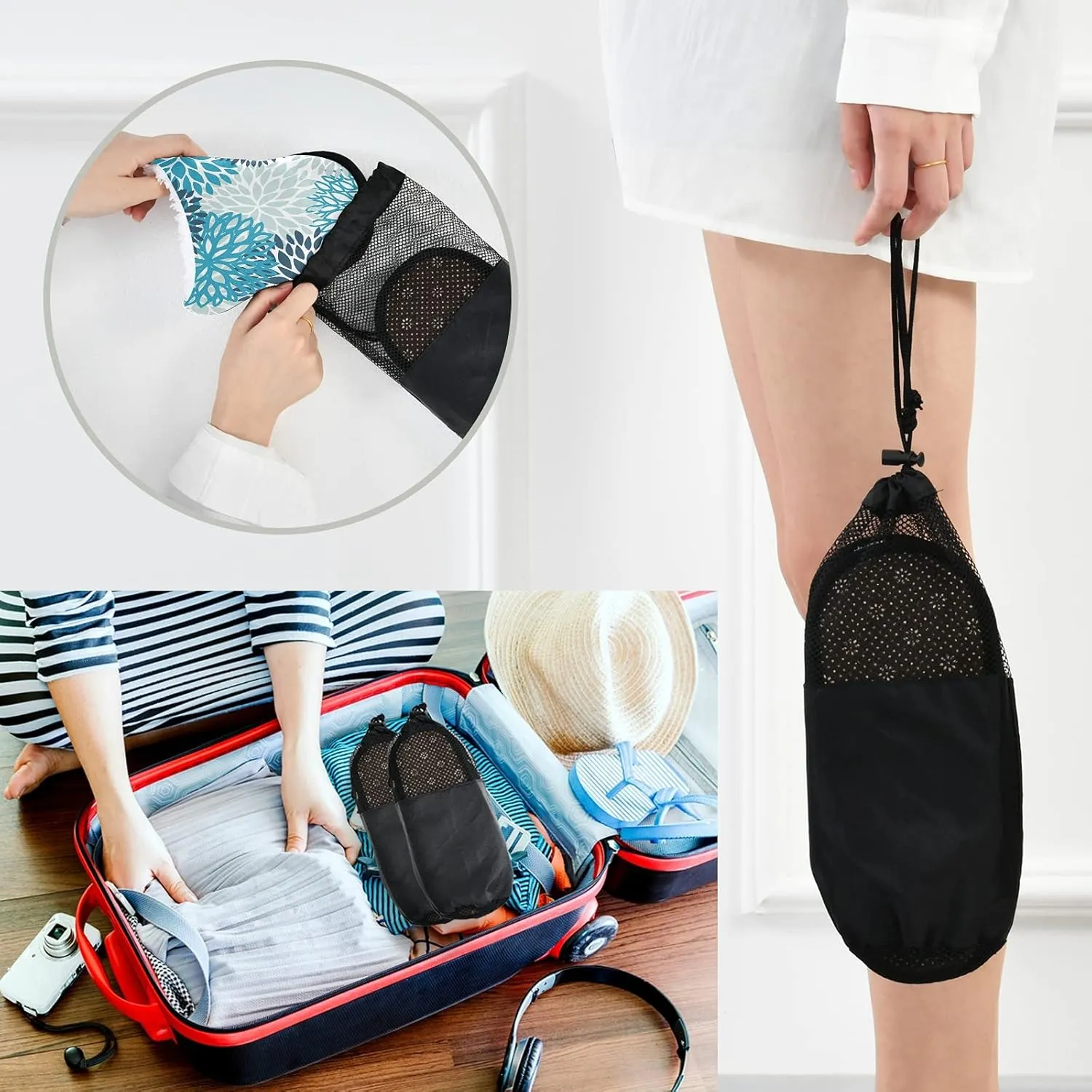 Unisex Slippers Fuzzy Feet Plush Slippers Anti-Slip Warm House Shoes M/L