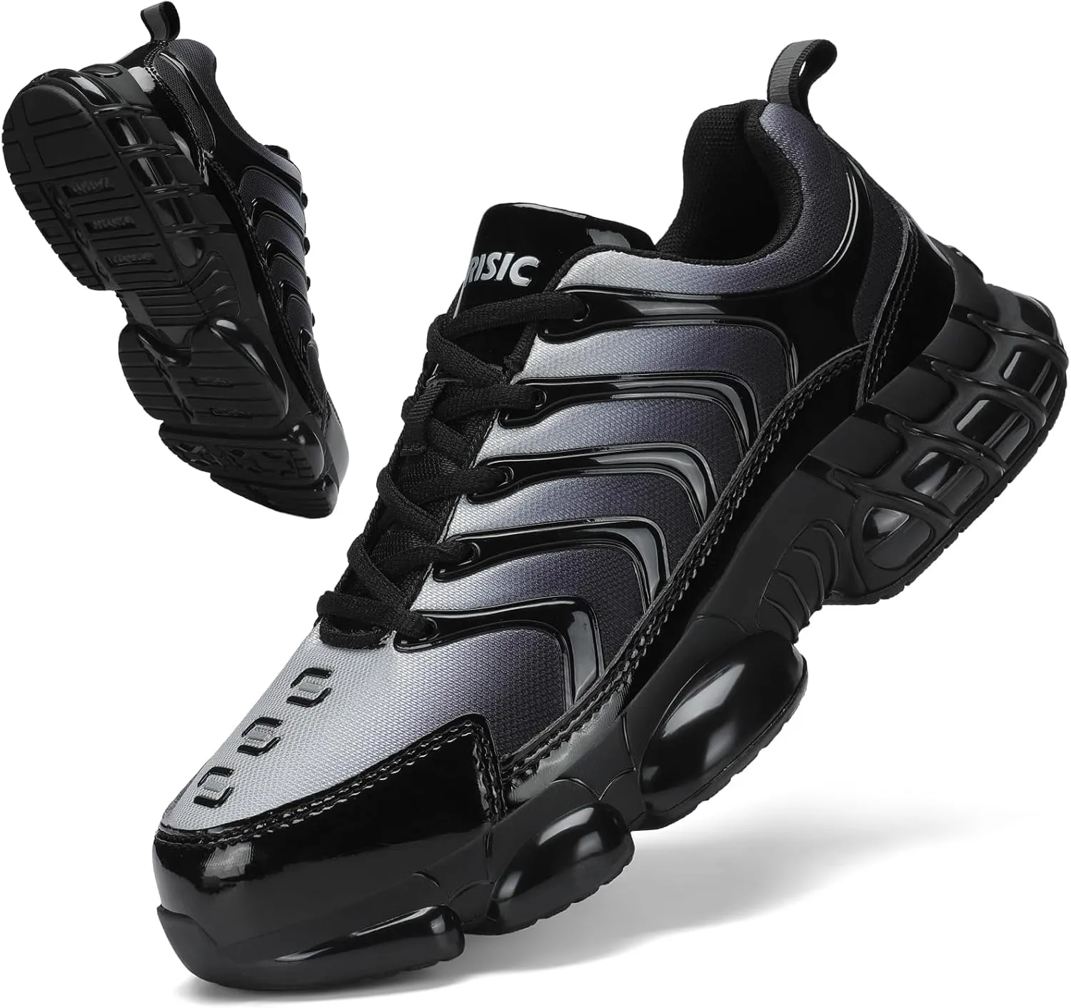 Unisex Steel Toe Shoes, Composite Toe, Anti-Smashing, Anti-Puncture, Lightweight, Breathable, Air Cushion, Non Slip, Work Shoes, Black, US Women's Size