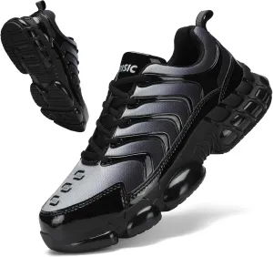 Unisex Steel Toe Shoes, Composite Toe, Anti-Smashing, Anti-Puncture, Lightweight, Breathable, Air Cushion, Non Slip, Work Shoes, Black, US Women's Size