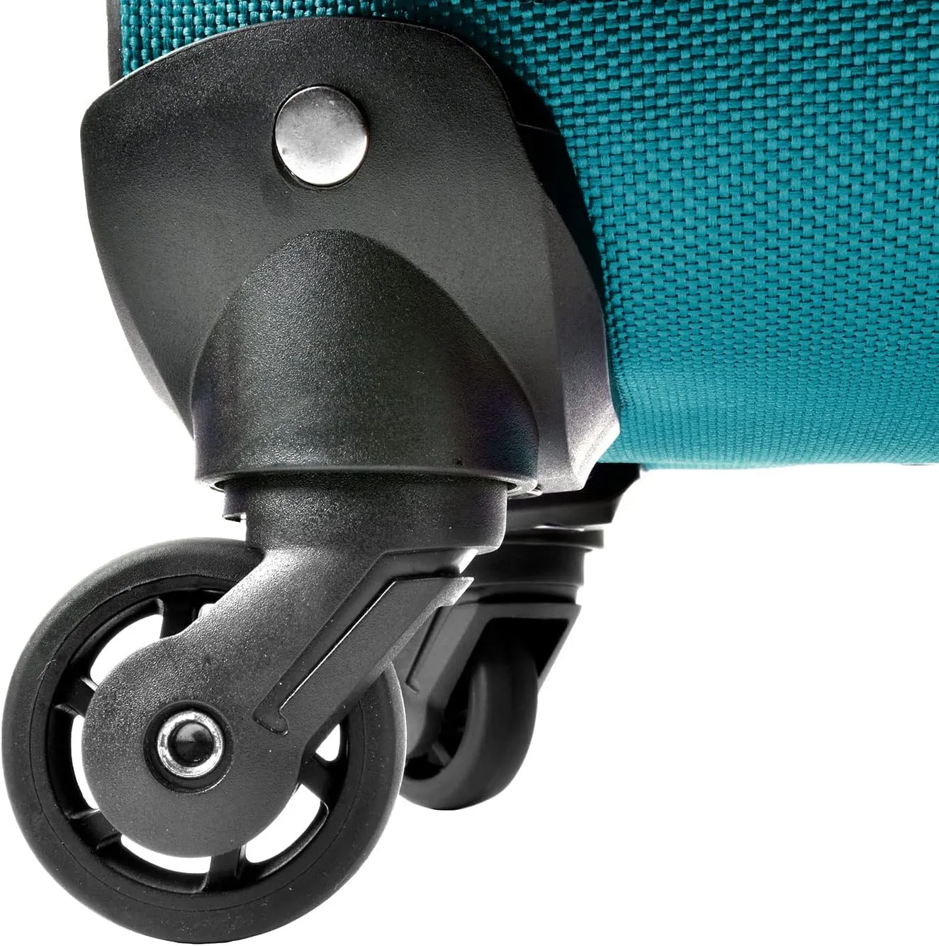 U.S. Traveler Lightweight Rolling 20" Carry On Luggage Softside Suitcase, Teal, 4 Wheel
