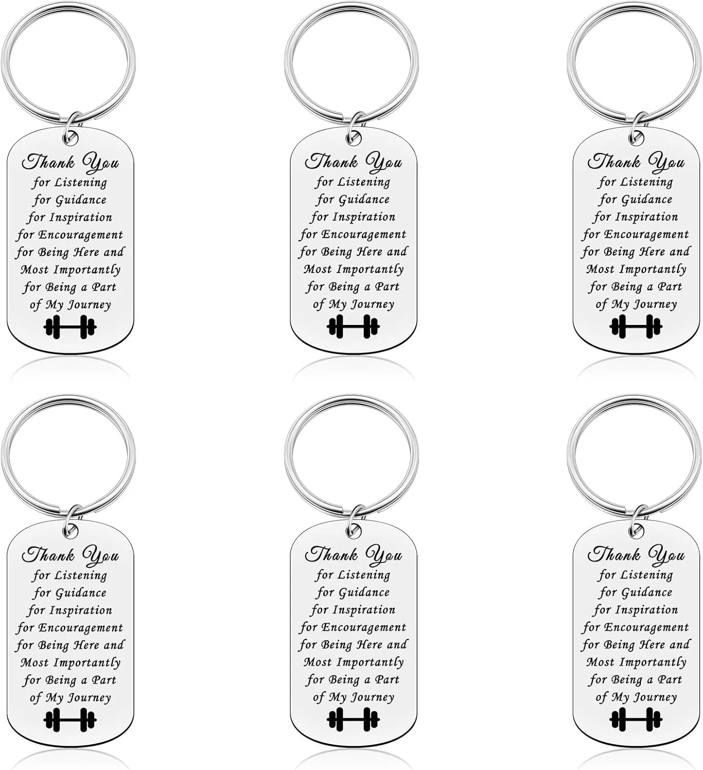 Vadaka 6 Pcs Workout Gifts Keychain for Men Fitness Instructor Keychain Thank You Gift for Personal Trainer Appreciation Gift Retirement Jewelry Funny Sports Lover Gym Gifts Fitness Lover Present