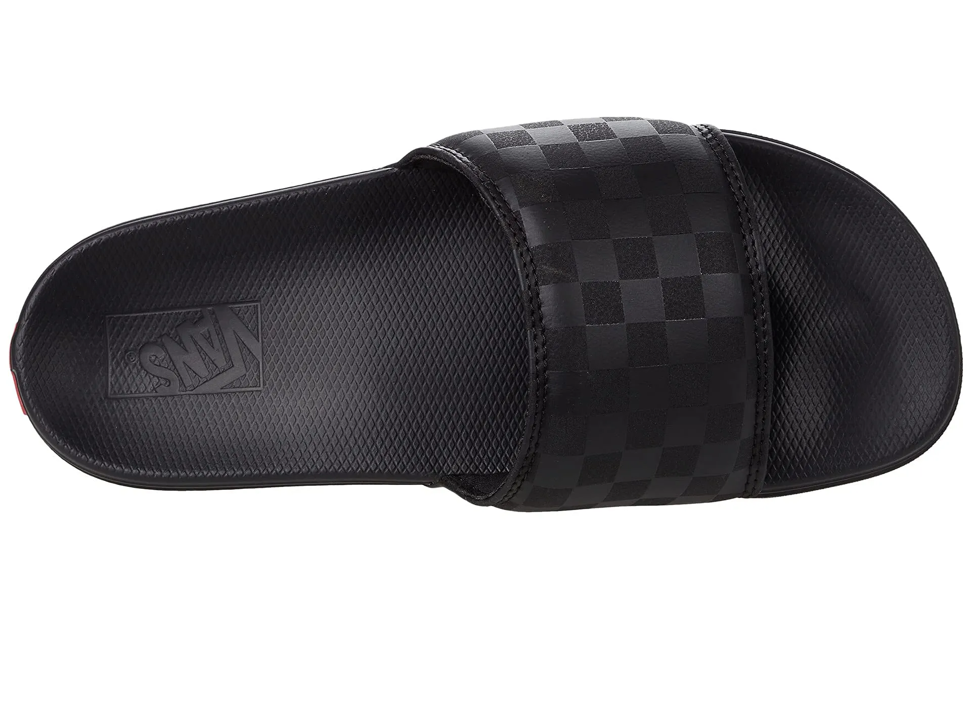 Vans Men's La Costa Slide-On Sneaker, (Checkerboard) Black/Black, 13
