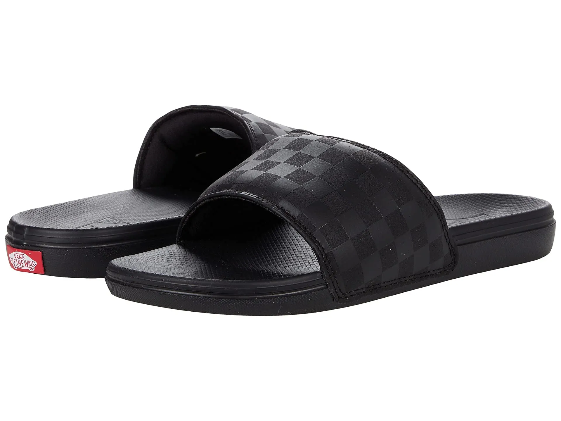 Vans Men's La Costa Slide-On Sneaker, (Checkerboard) Black/Black, 13