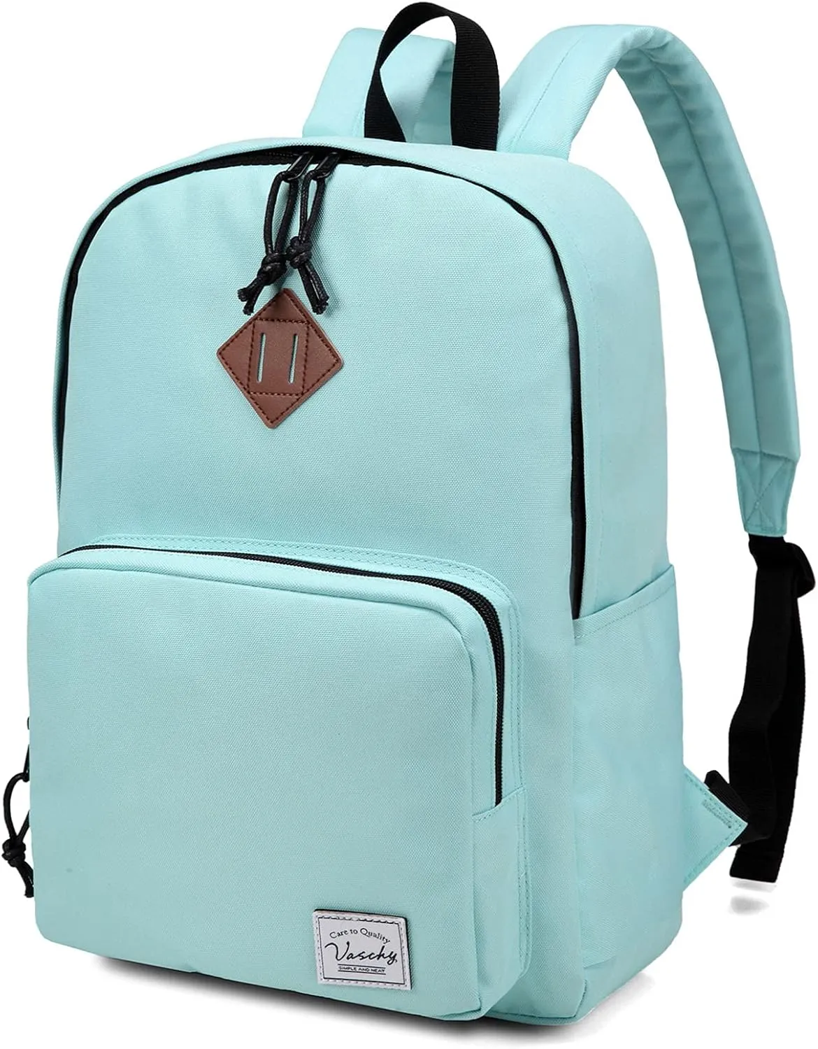 VASCHY School Backpack, Ultra Lightweight Backpack for Women Bookbag for Kids Teen Boys Girls Aqua