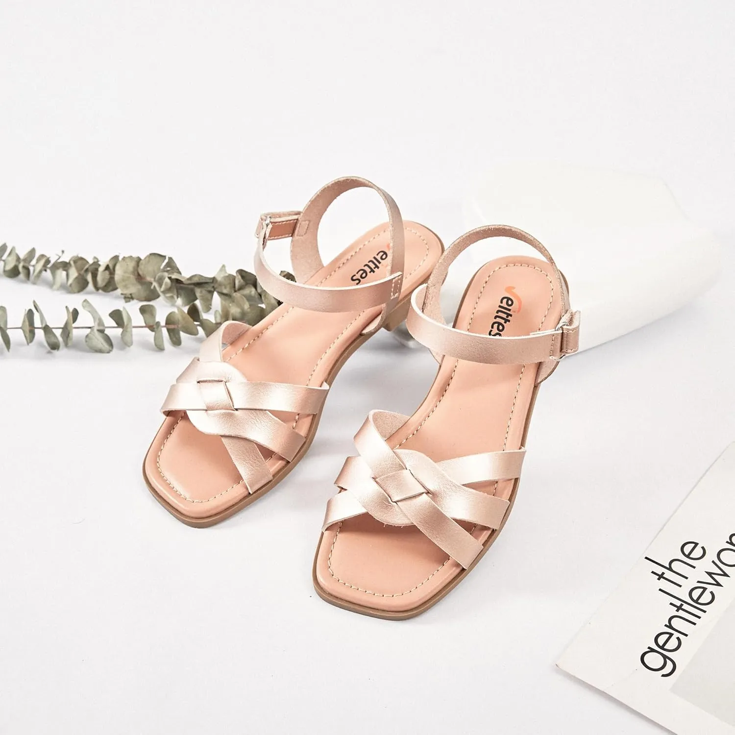Veittes Women's Flat Slide Sandals - Casual Classic Simple Strappy Slip on Flat Summer Sandals.