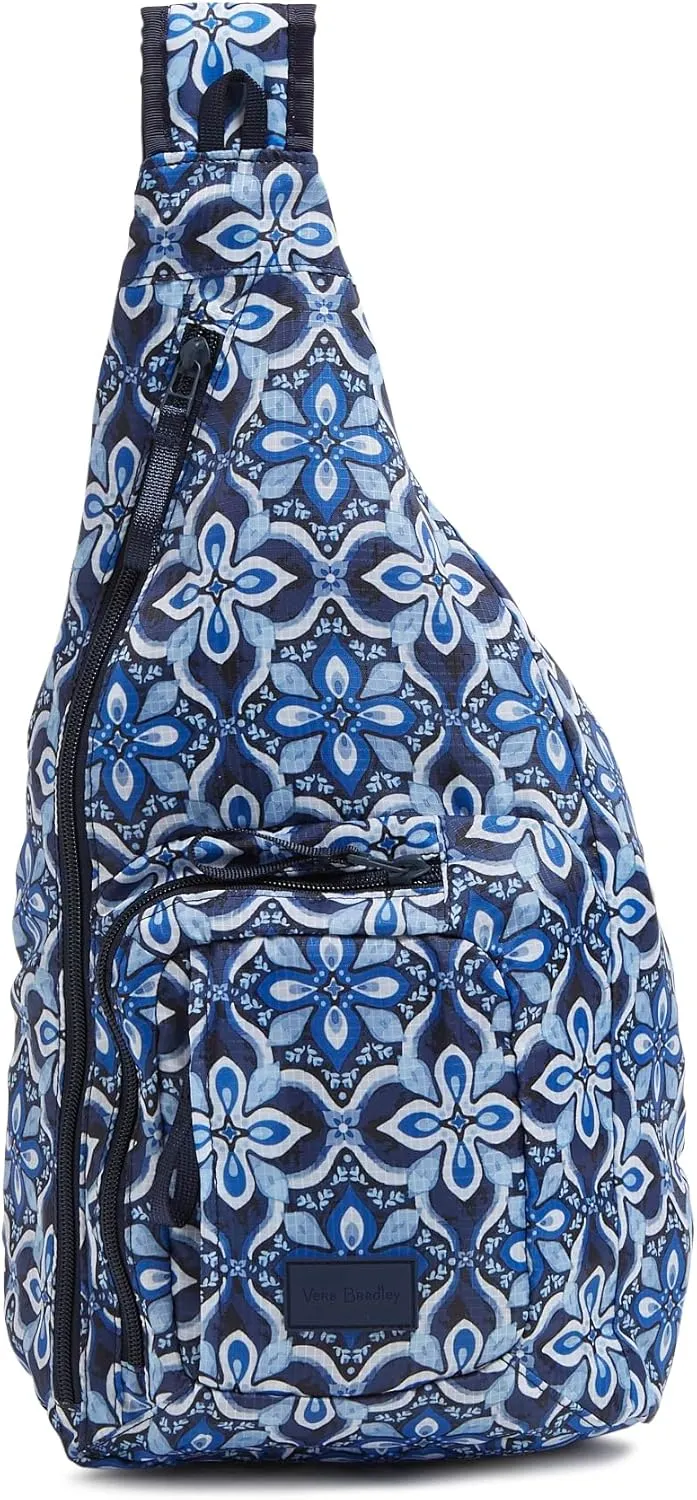 Vera Bradley Ripstop Sling Backpack, Raindrop Medallion