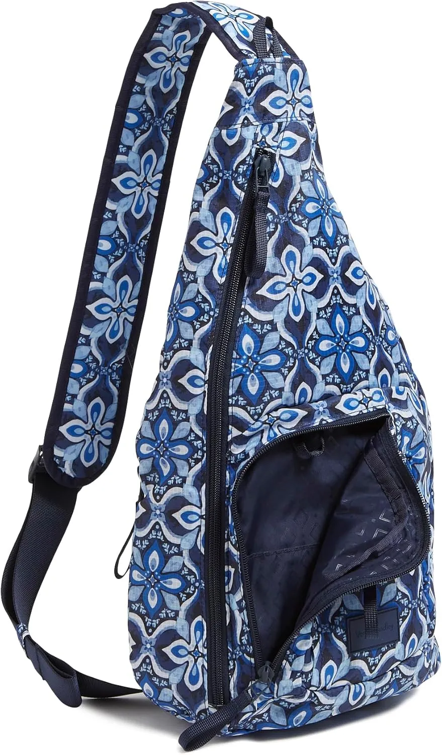 Vera Bradley Ripstop Sling Backpack, Raindrop Medallion